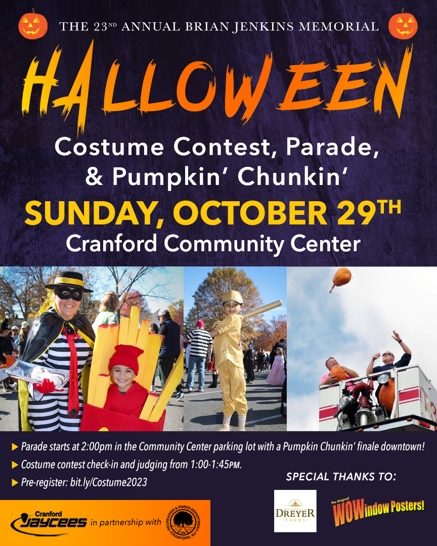 Cranford's Halloween Costume Contest and Pumpkin Chunkin' Going